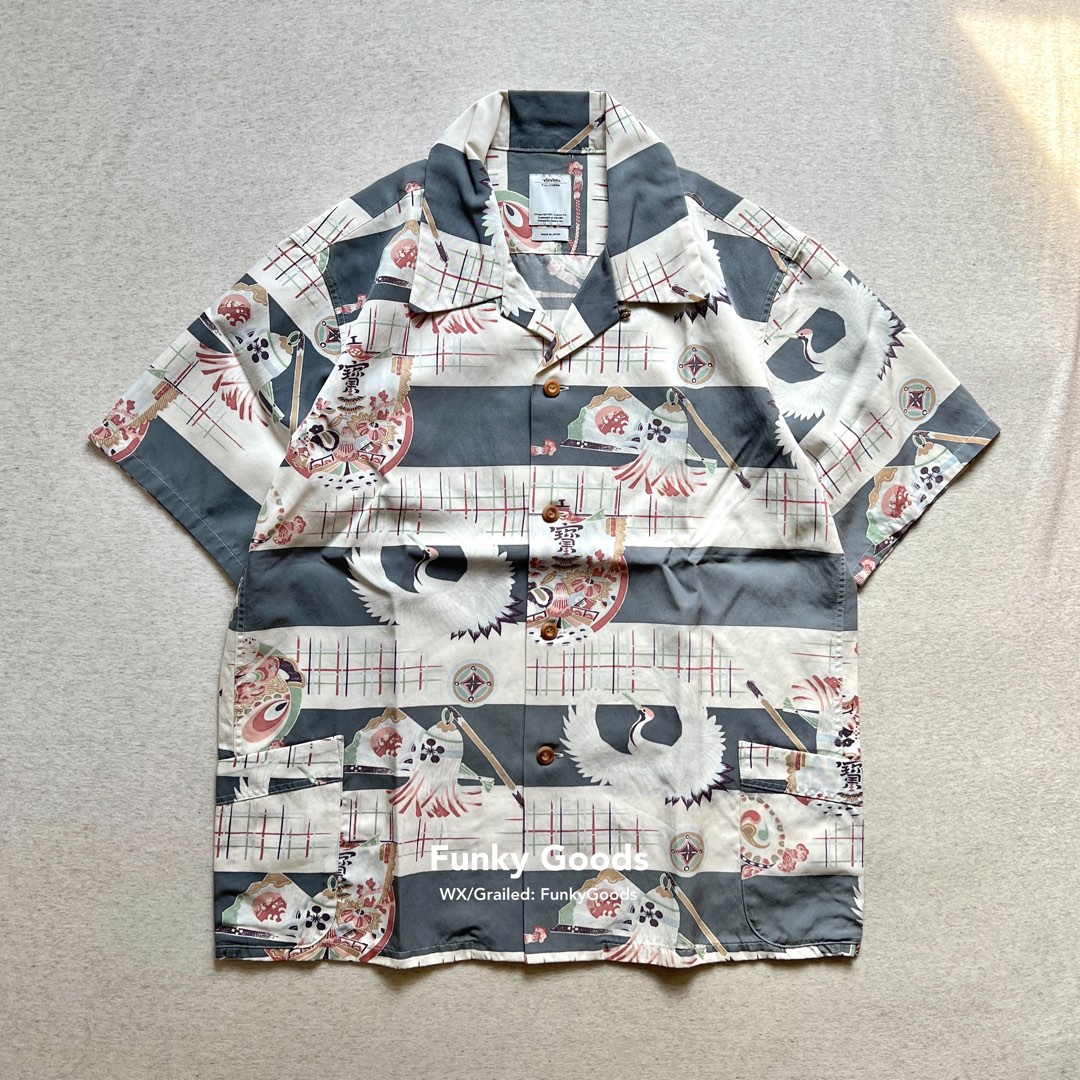 Visvim 15ss Kahuna Shirt S/S (N.D. Silk/Cotton), 名牌, 服裝- Carousell