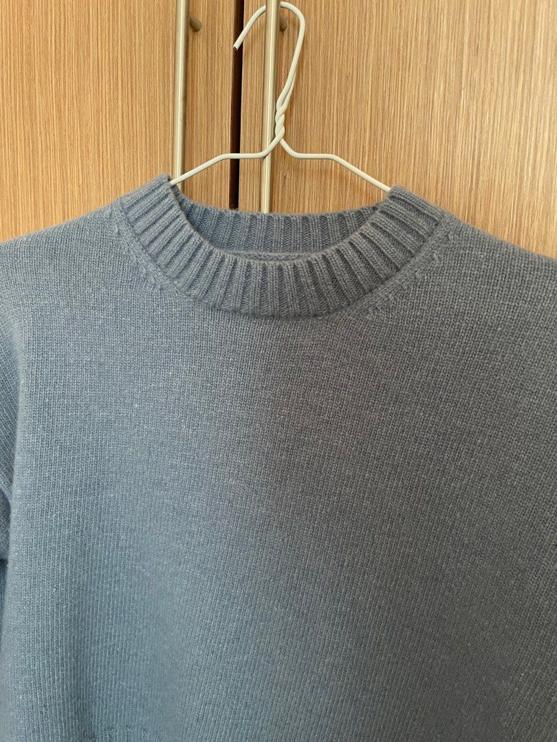 With tag] Todayful Superfine Wool Knit sky blue sweater スカイ