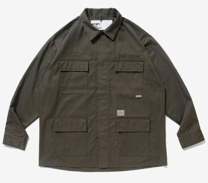 WTAPS 22aw jungle shirt LS CTPL. TWILL. DOT SIGHT Olive Drab 03