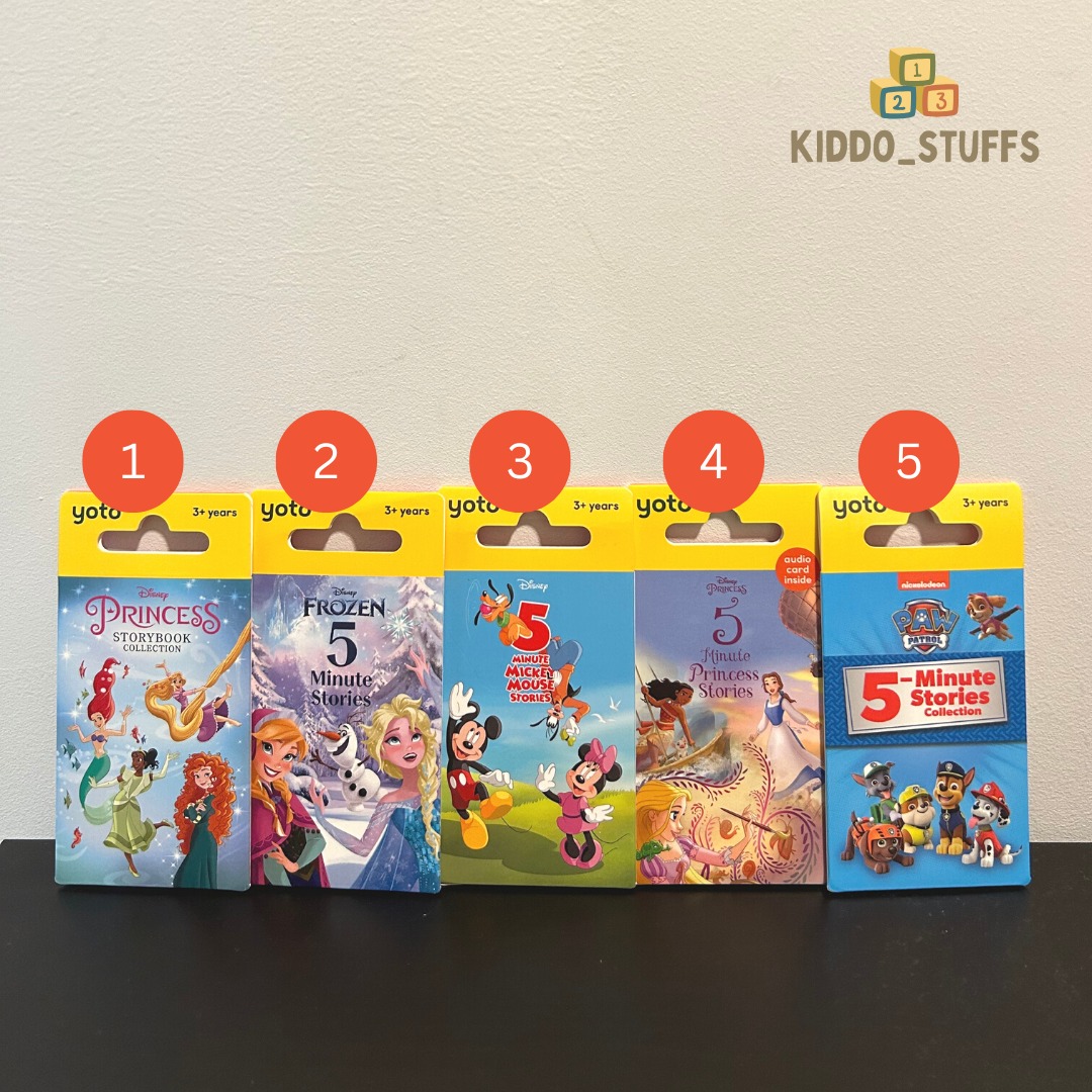 Yoto Cards 5 minute stories disney princess frozen mickey paw