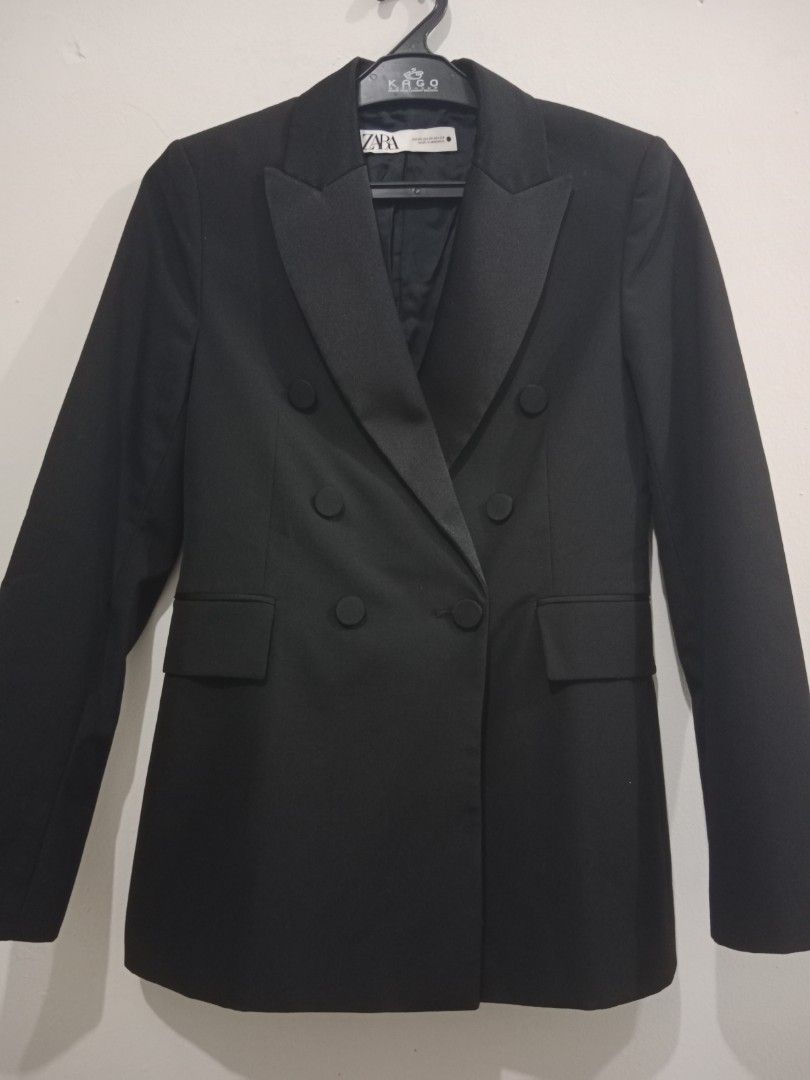 Zara Lapel Zara Black Long Blazer Zara Inverted Lapel Frock Coat
