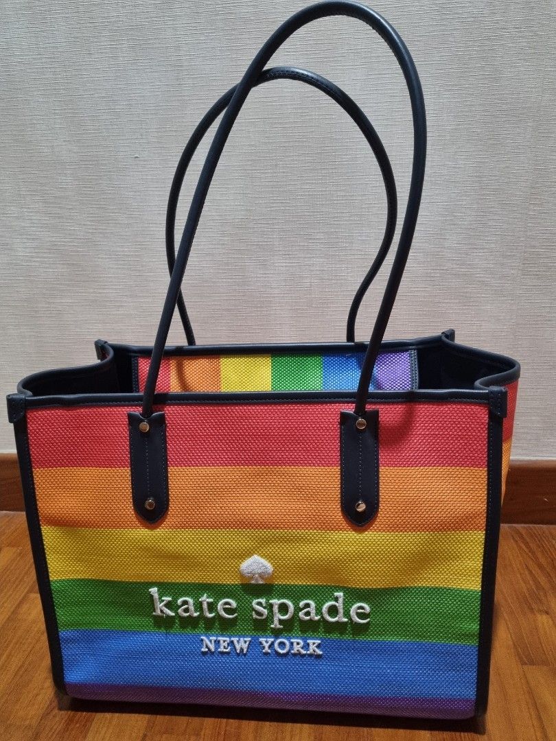 KATE SPADE ELLA EXTRA LARGE XL RAINBOW TOTE SHOULDER BAG PRIDE