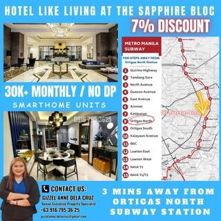 18k+ Monthly Pre-Selling 1bedroom Condo Units For Sale in Ortigas Pasig Near Robinsons Galleria and Podium  at The Sapphire BLoc near ADB, Ateneo Medical School and Podium