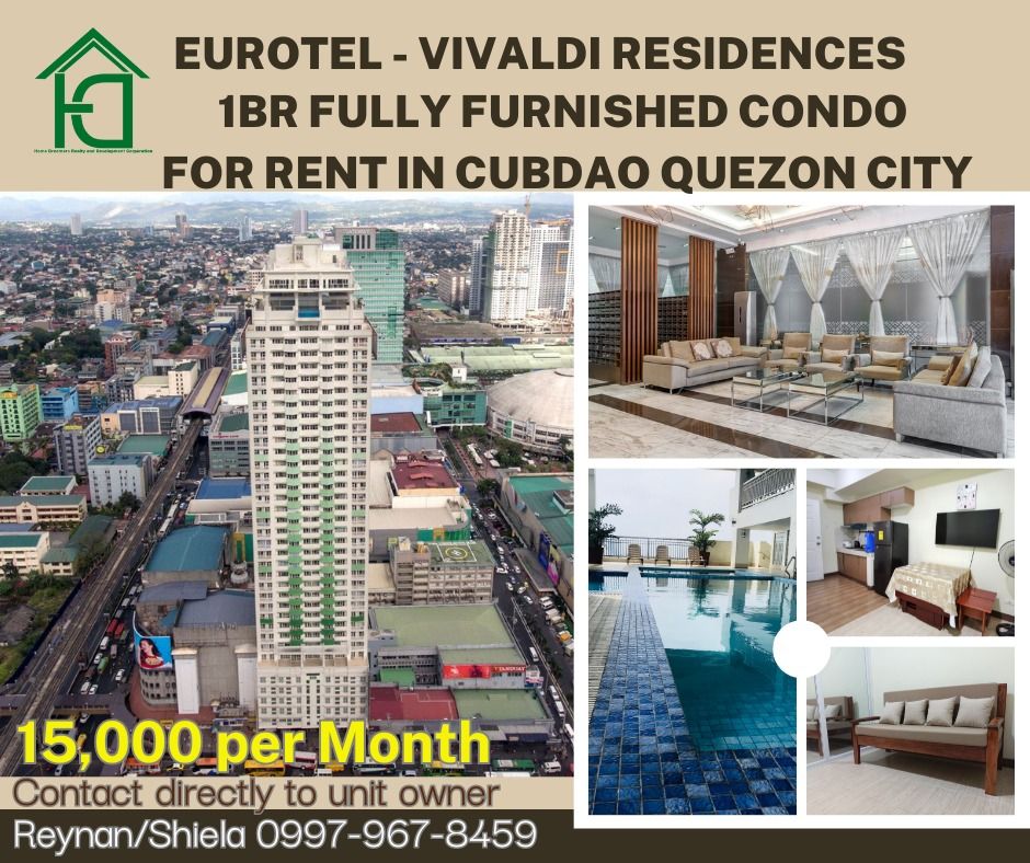 1 Bedroom with Balcony Fully Furnished Condo For Rent in Vivaldi
