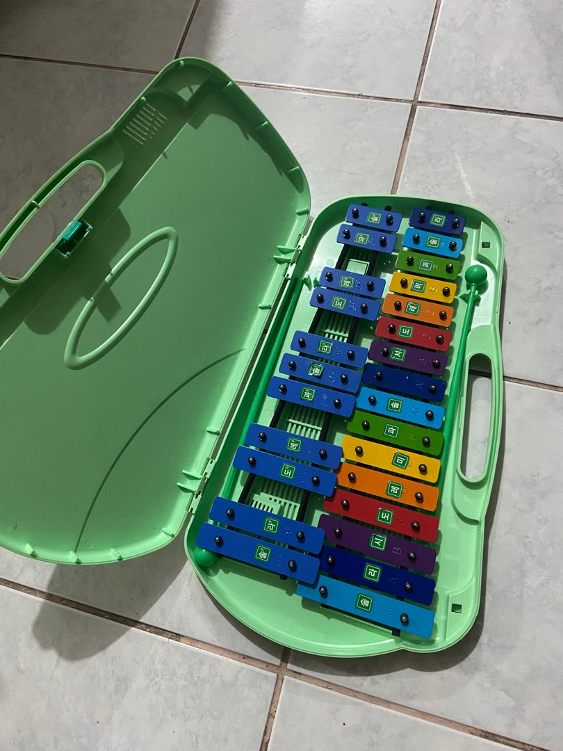 27 Key Xylophone (mint green), Hobbies & Toys, Music & Media, Musical