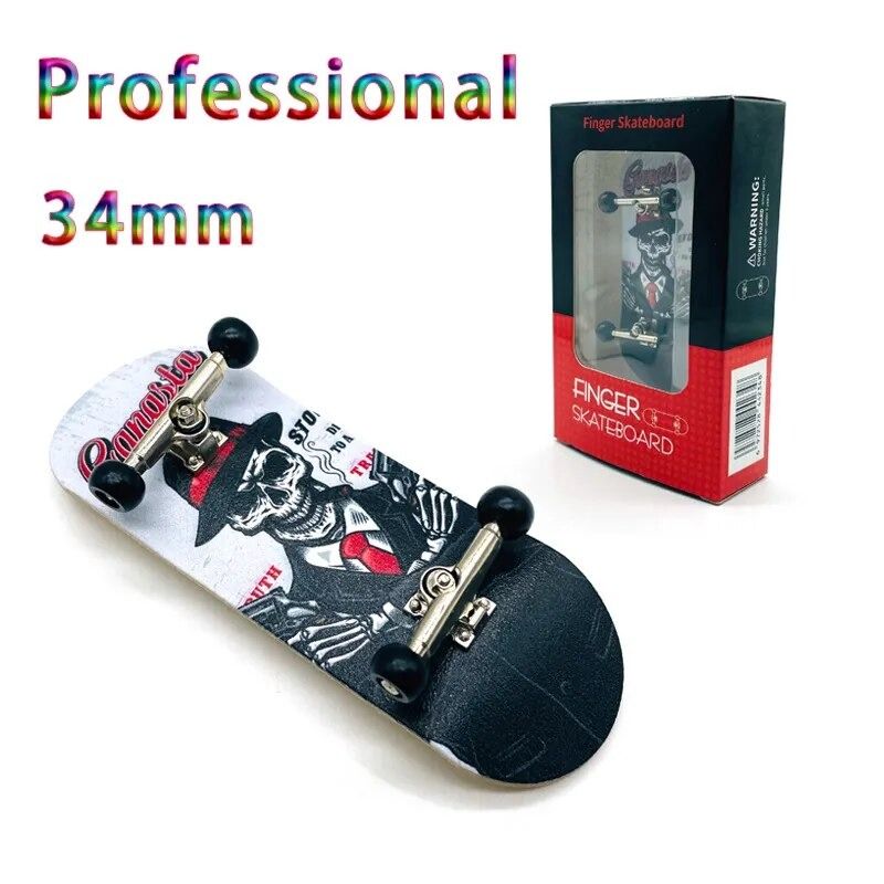 34mm Wooden Tech deck Finger Skateboard Finger Scooter