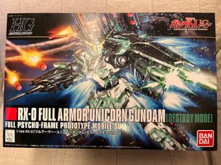 全新 盒靚 HGUC RX-0 Full Armor Unicorn Gundam (Destroy Mode） 全武裝獨角獸62863160200962110