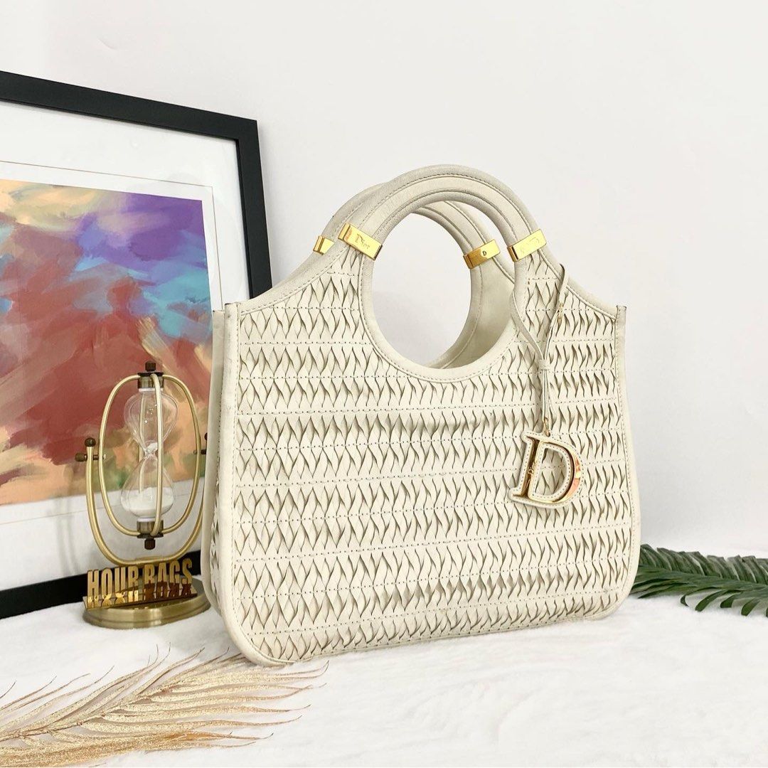 Dior white tote bag deals