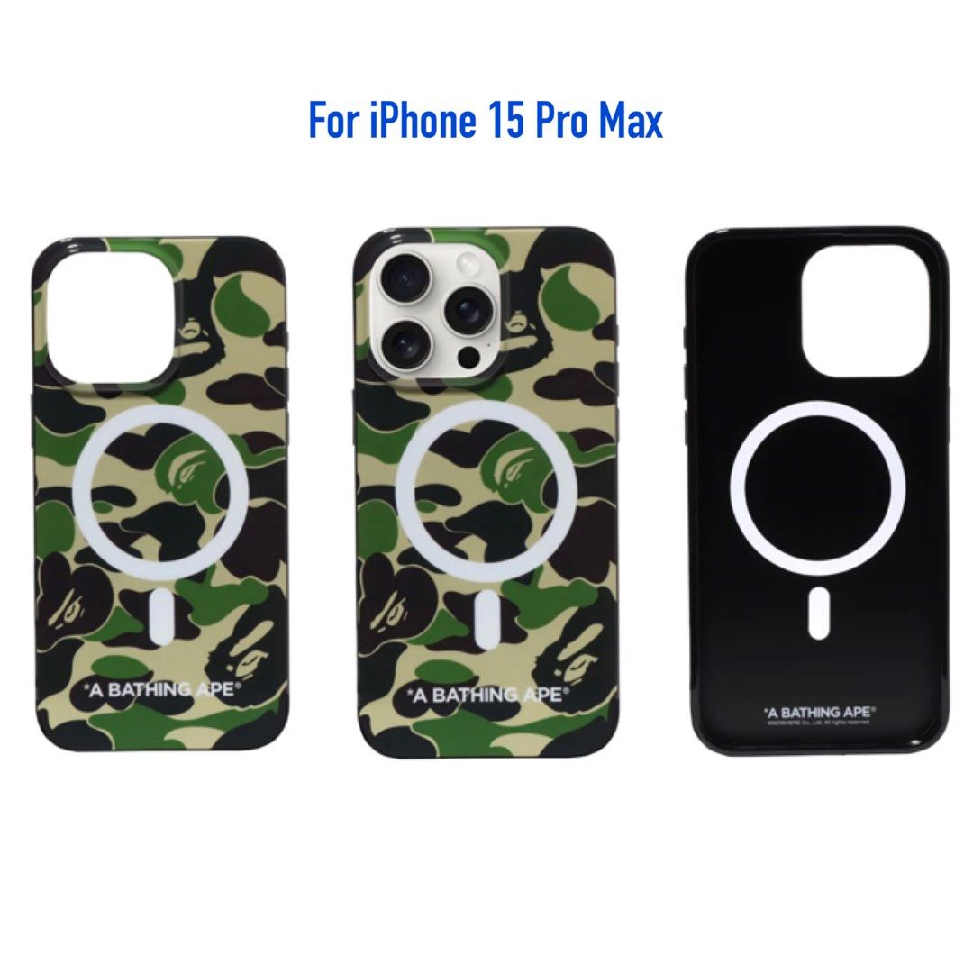 現貨BAPE 🇯🇵 ABC Camo iPhone 15 Pro Max case, 手提電話, 電話及