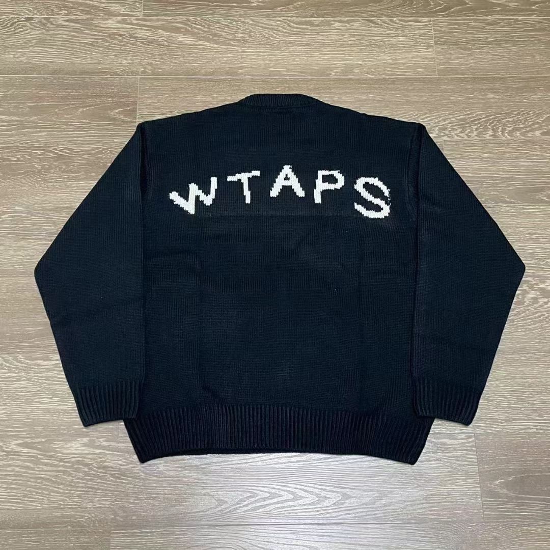 🇯🇵 WTAPS CN 01/SWEATER/POLY 後背logo字母針織毛衣, 男裝, 外套及