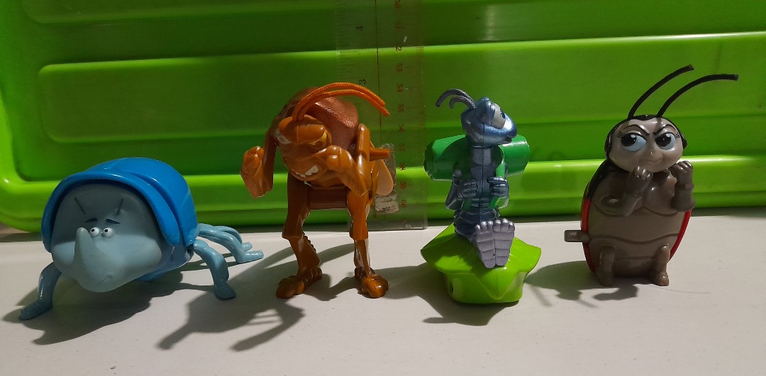 A Bug's Life (McDonald's, 1998) set of 4 figures - Flik, Hopper ...