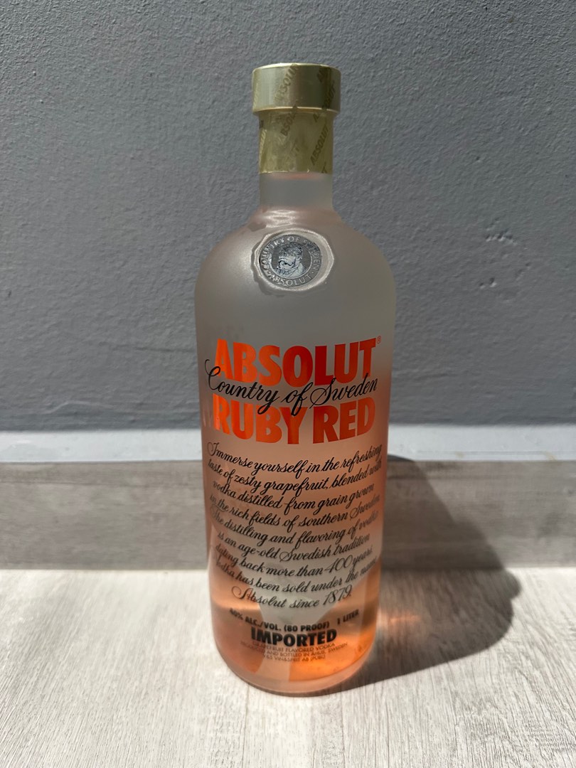 Absolut Ruby Red 1L, Food & Drinks, Alcoholic Beverages on Carousell