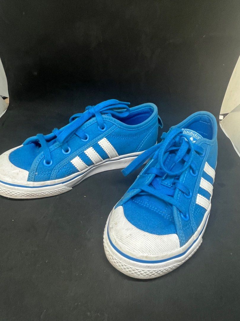Adidas Nizza kids (Category: Babies & Kids Fashion) located in Quezon City. Submitted by masbugs (Listing ID 1263847708, Image 1). Description: FS: Aqua blue Adidas for kids. Size 13.5. Pick up at Scout area in QC. .