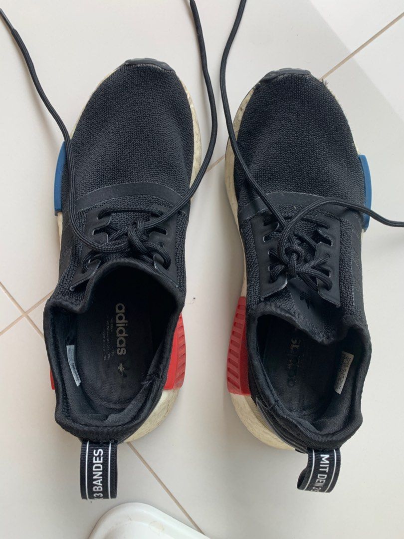 Adidas NMD R1 red white blue shoes Kids boys Luxury Sneakers
