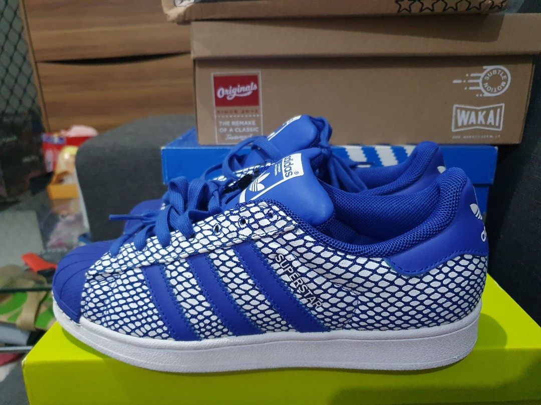 ADIDAS SUPERSTAR ORIGINAL SNAKE PACK BLUE WHITE