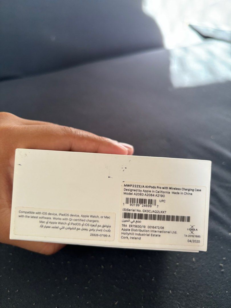 Airpods pro 1st Gen (Category: Earphones) located in San Jose. Submitted by arakyer (Listing ID 1263888057, Image 2). Description: Orig comes with box & 2 spares of plugs. .