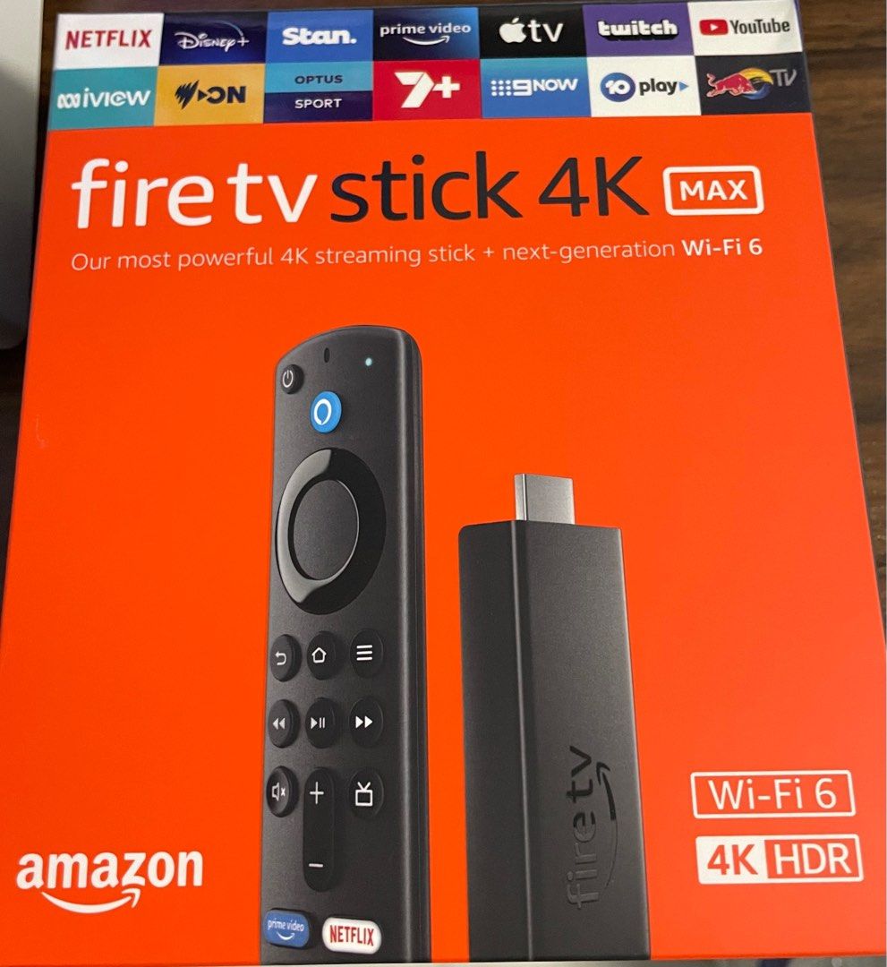 Allnew Fire TV Stick 4K Max Stream BINGE, Kayo Sports, Netflix