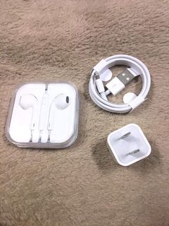 Apple iPhone Charger and Jack Type Earphone