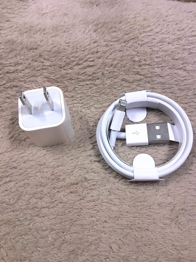 Apple iPhone Lightning Cable and 5 Watts Adapter, Mobile Phones