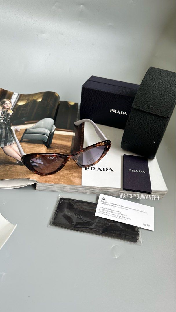 Prada PR 24YS Runway 55 Dark Grey & Crystal Fern Sunglasses | Sunglass Hut  USA