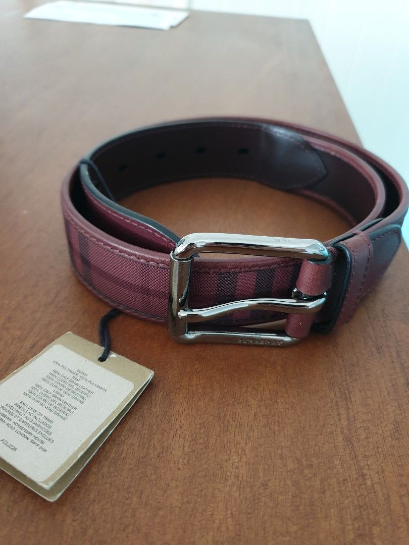 Burgundy 2025 burberry belt