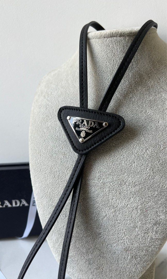 Saffiano logo shop bolo tie