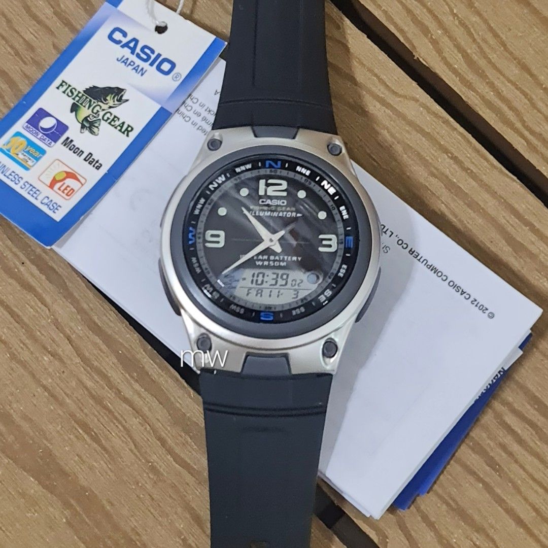 AW 82 1AV AW82 CASIO FISHING GEAR MENS CHRONOGRAPH WATCH