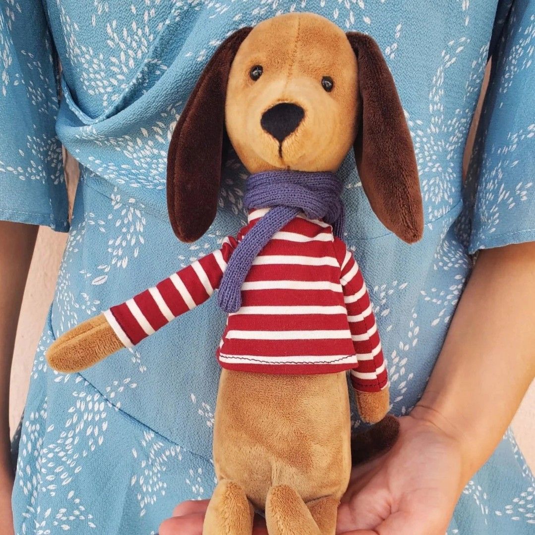 過千5星店🌞JELLYCAT Beatnik Buddy Sausage Dog soft toy 7x27cm