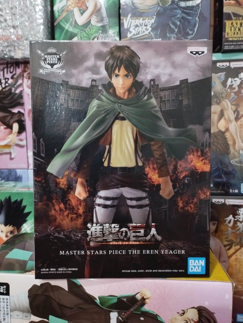 Banpresto MSP Attack On Titan Eren Yeager (Category: Figurines & Statues) located in Manila. Submitted by jmmendoza321 (Listing ID 1263721090, Image 1). Description: Banpresto Master Stars Piece Attack On Titan (Shingeki No Kyojin) Eren Yeager Mint In Sealed Box Mode of Payment: GCash or COD Mode of Delivery: Lalamove or LBC Meet-up around Sampaloc, Manila Area.