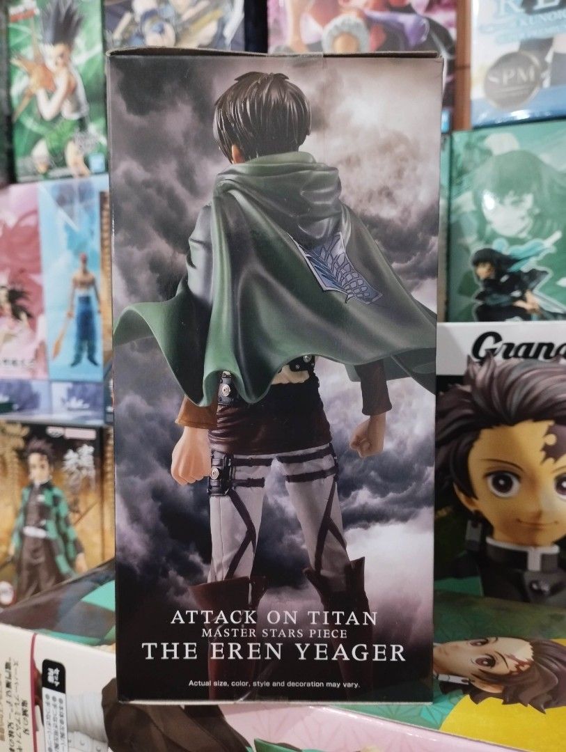 Banpresto MSP Attack On Titan Eren Yeager (Category: Figurines & Statues) located in Manila. Submitted by jmmendoza321 (Listing ID 1263721090, Image 3). Description: Banpresto Master Stars Piece Attack On Titan (Shingeki No Kyojin) Eren Yeager Mint In Sealed Box Mode of Payment: GCash or COD Mode of Delivery: Lalamove or LBC Meet-up around Sampaloc, Manila Area.
