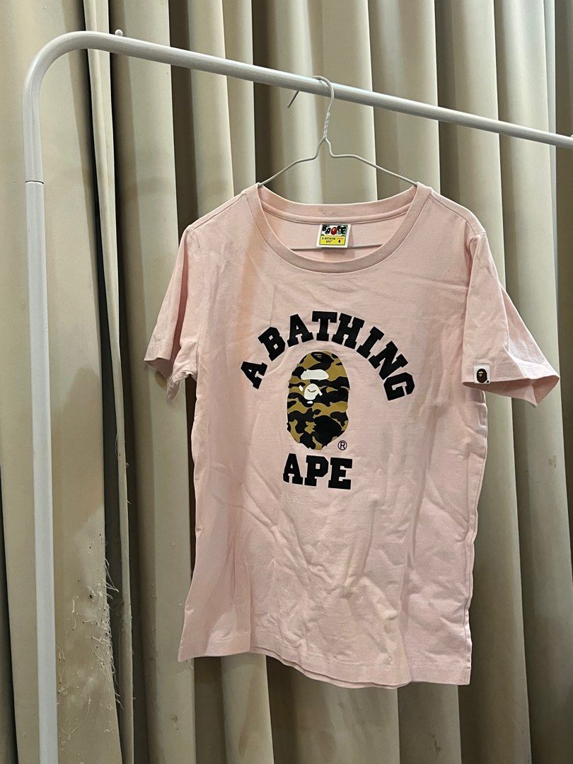 Pink bathing clearance ape t shirt