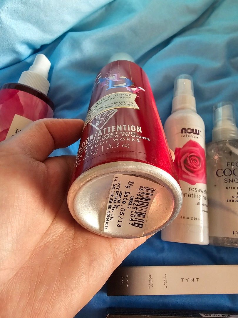 Bath and Body works glitter lotion + face mist, Beauty & Personal Care