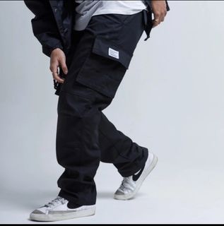 Mens black cargo work pants top