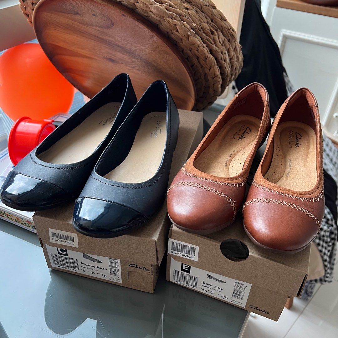 Clarks navy flat shoes new arrivals
