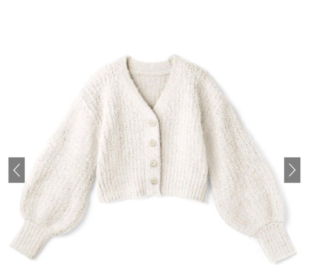 BNWT White Knit Cardigan Cropped Japan Women s Fashion Tops
