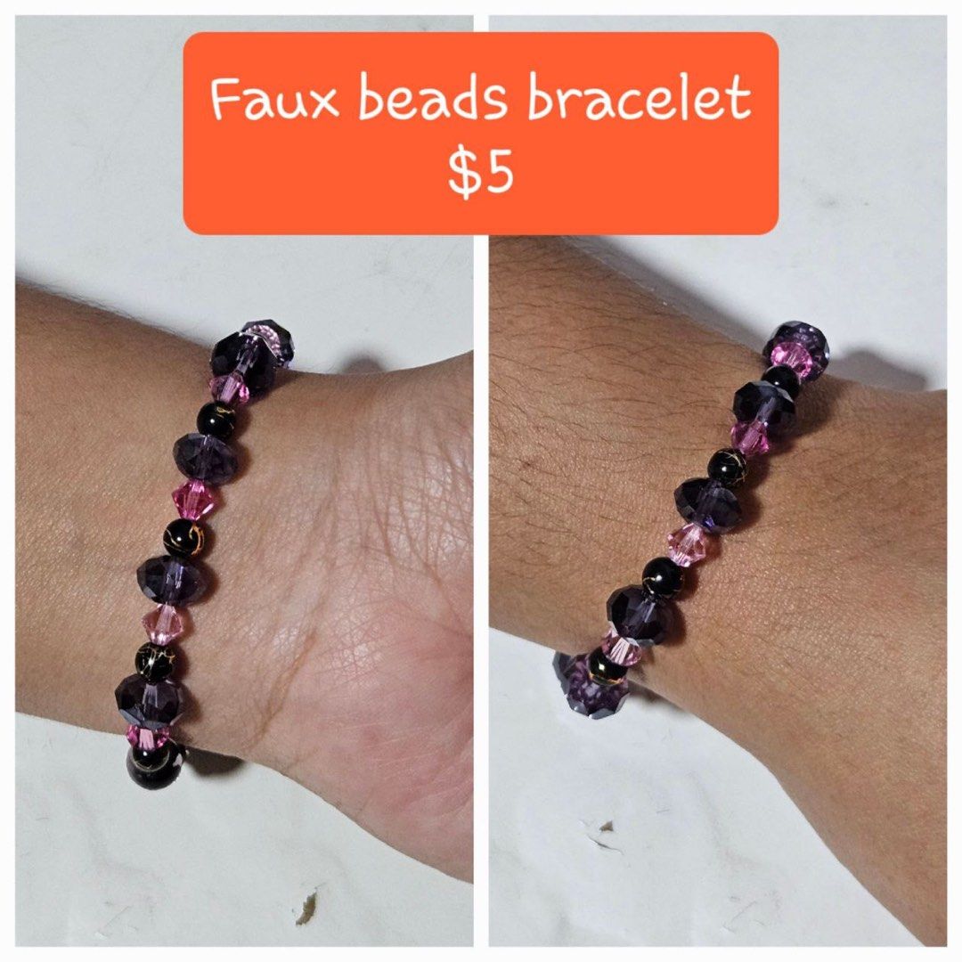 Bracelets (Category: Bracelets) located in Singapore. Submitted by _ayyuuub__ (Listing ID 1263781817, Image 7). Description: Made with faux beads and crystals .