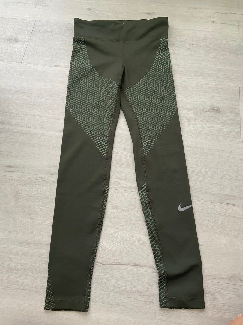 green nike tights