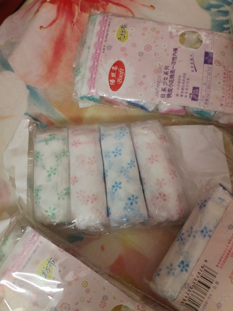 7pcs Ladies Disposable Panties Cotton Wrapped Travel Women's Paper