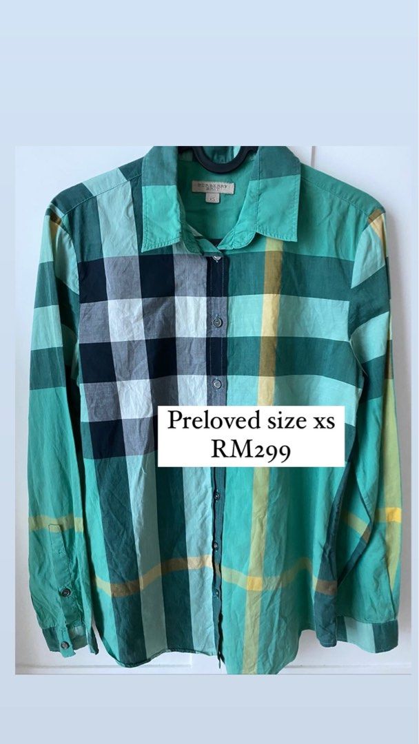 Burberry shirt hot sale womens blue