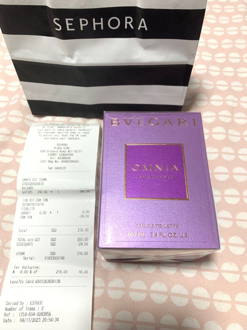 Bvlgari Omnia 100 Original Beauty Personal Care Fragrance