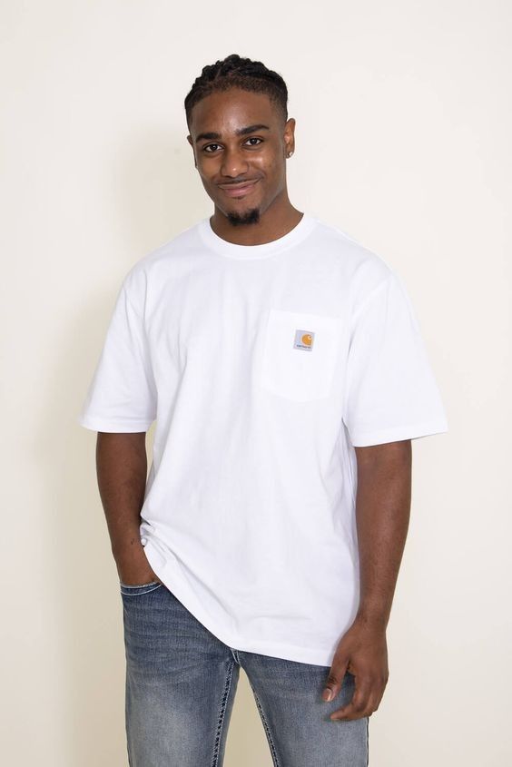 Carhartt K87 Pocket Tee WHITE Men s Fashion Tops Sets Tshirts Polo Shirts on Carousell
