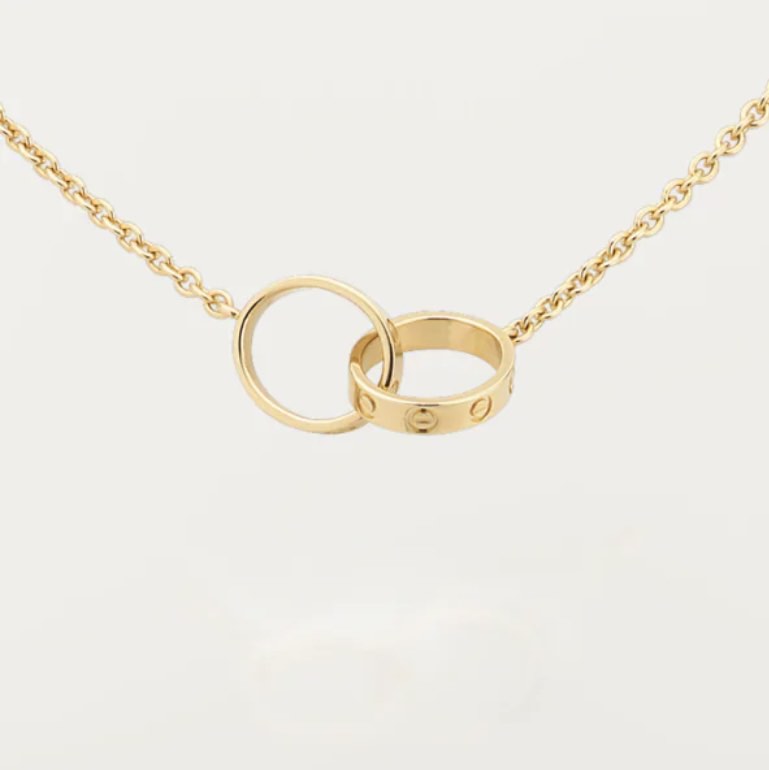 Cartier love necklace gold sales