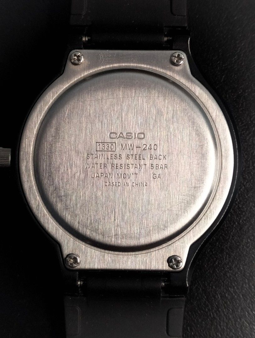 Casio stainless steel hotsell back water resistant 5bar