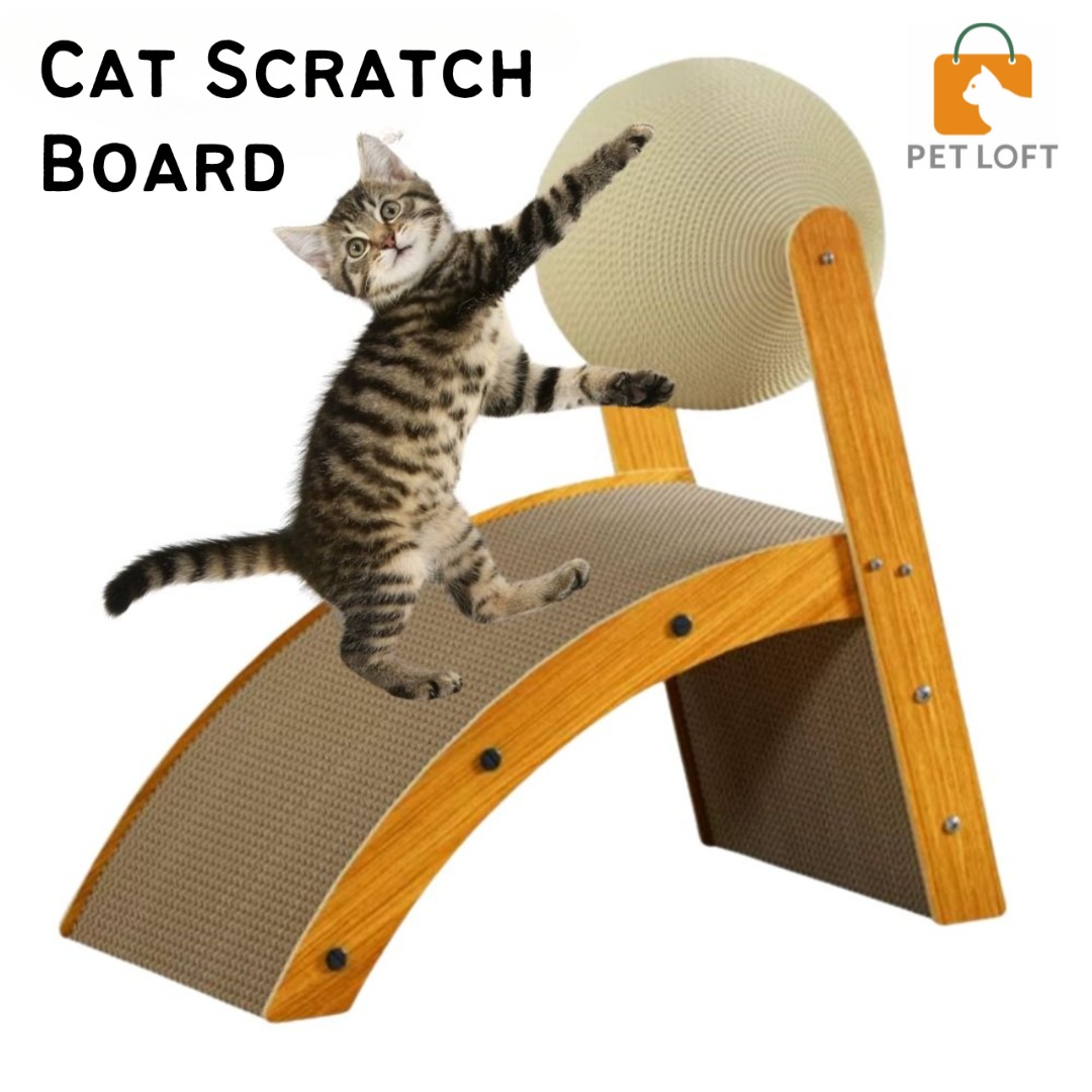 Cat Scratch Post Cat Scratcher Board Vertical Cat Scratcher with Ball ...