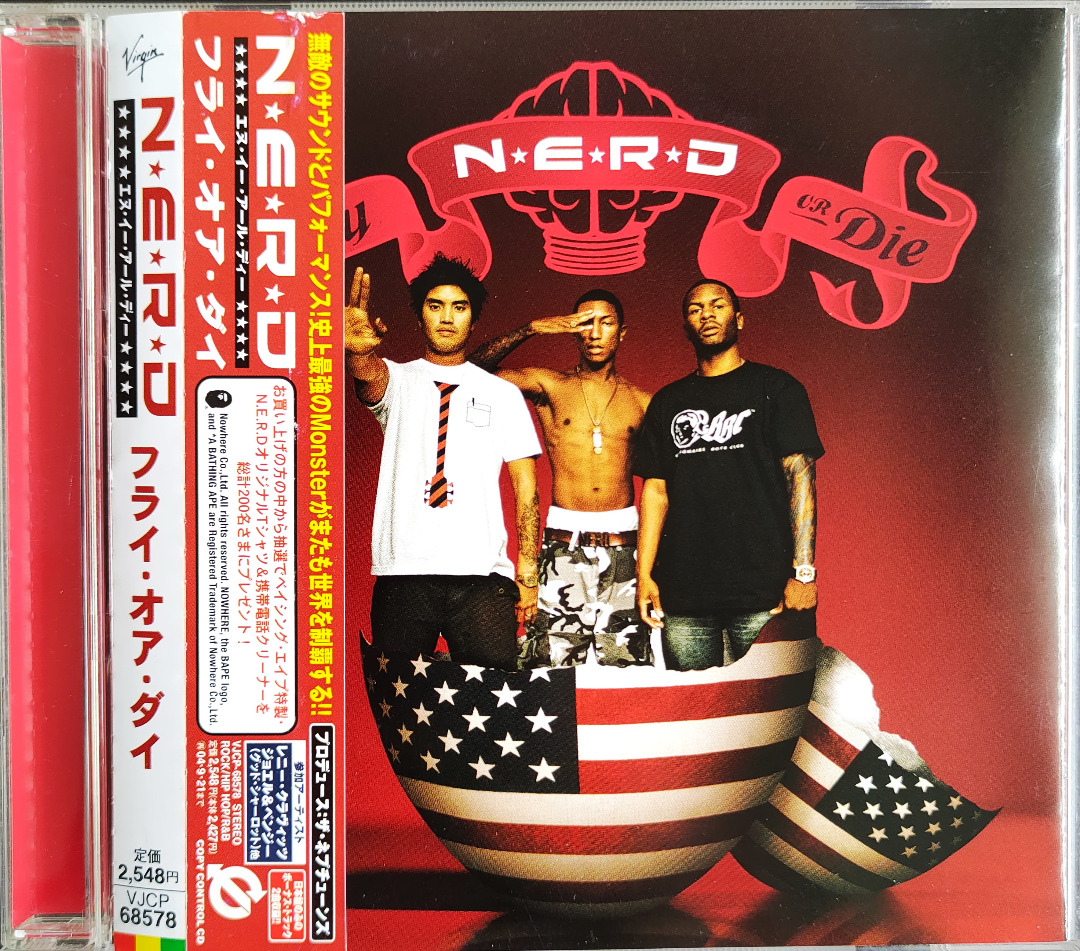 Nerd - Fly or Die CD Promo CD, Buy 3 Free Shipping 724359145709