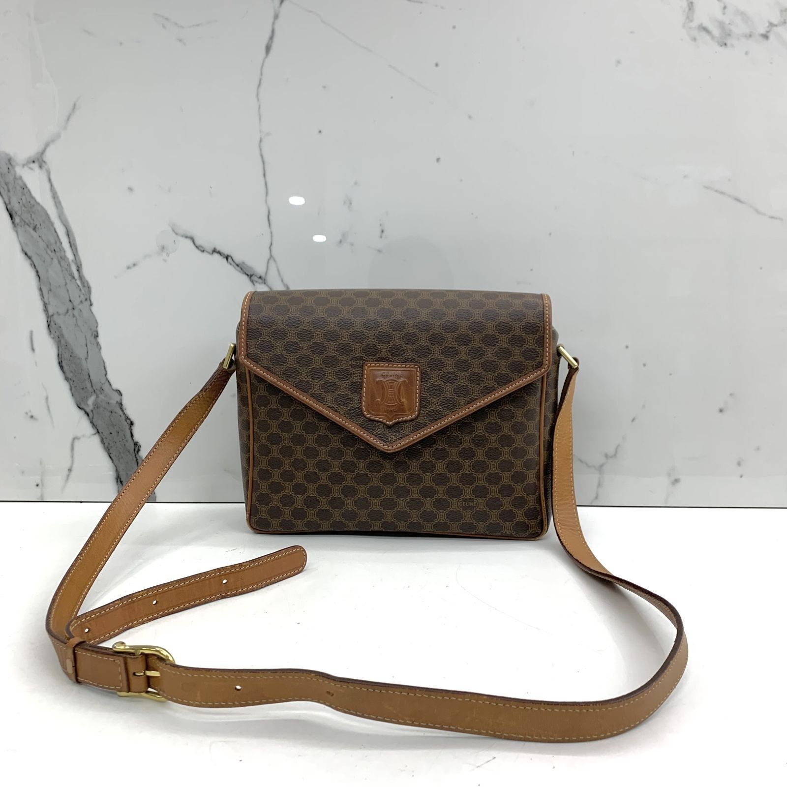 CELINE BROWN MCADAM SHOULDER BAG 237035970 WE Luxury Bags