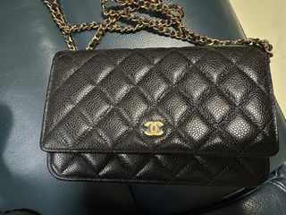 Chanel 2019 Lambskin Wallet on Chain Woc Double Zip Chain Bag SV I24