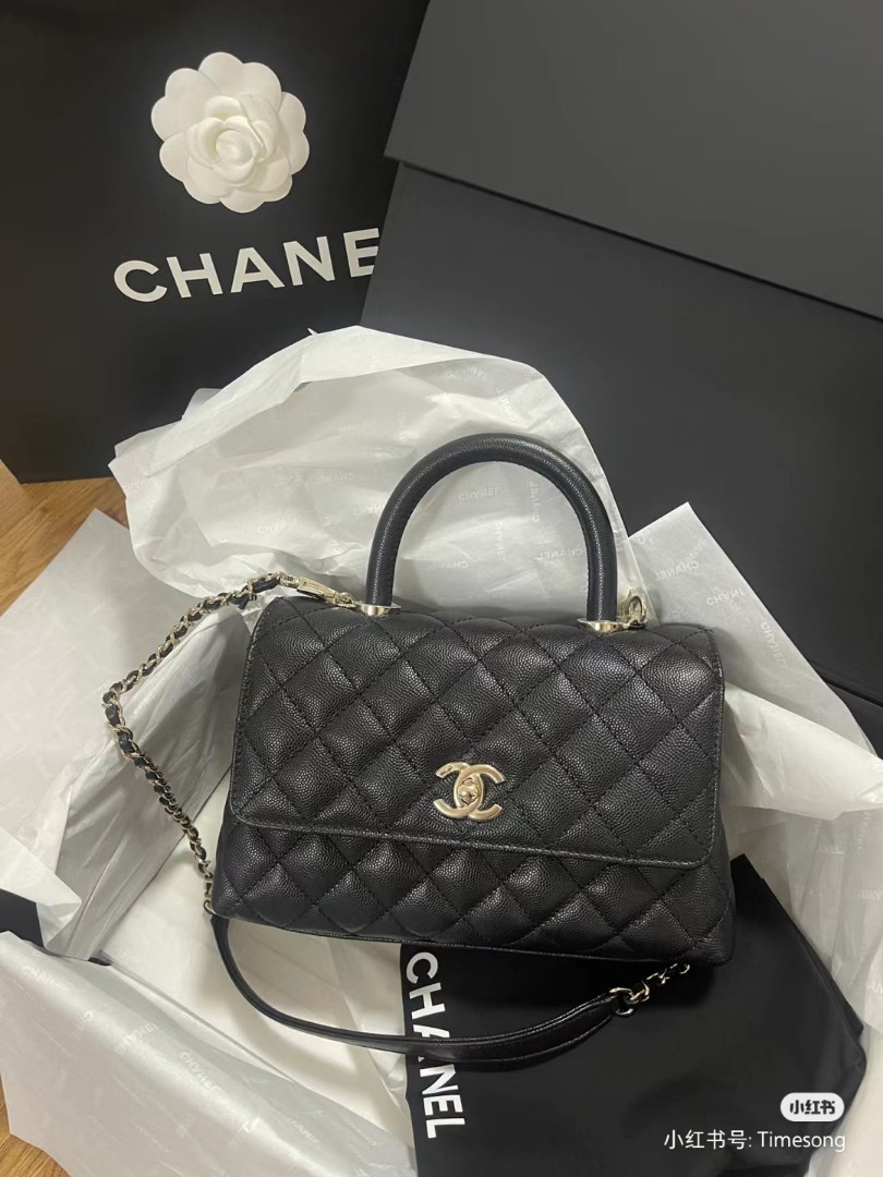 Chanel Vintage Coco Handle Bag, 名牌, 手袋及銀包- Carousell