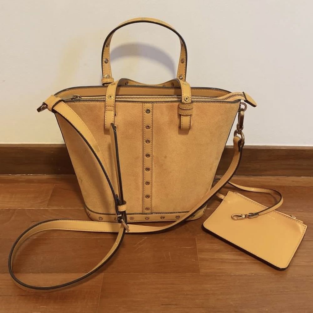 Charles & Keith Yellow MultipleUse Bag, Women's Fashion, Bags