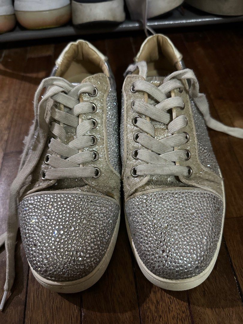 Sparkly louboutin sneakers best sale